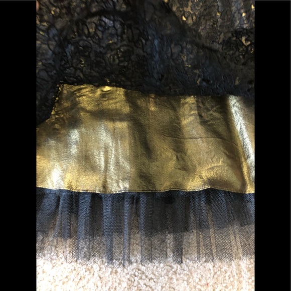 Nicole Miller 100% Silk Lace Dress 6 Prom Formal Party Chic Tulle Lace Ballgown - Picture 16 of 16